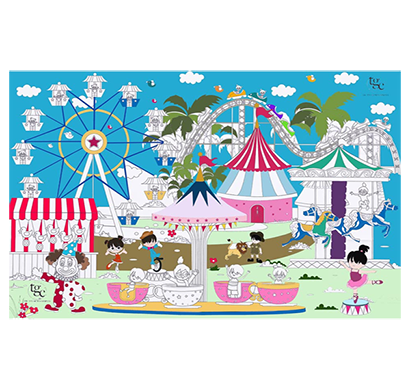 the tgc ( tggpcp) explore the theme carnival party with colouring these poster, 60cm x 90cm, a fun-filled coloring banner for children, learning & creativity