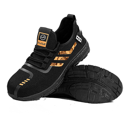 trutuff sports shoes -lightweight, steel toe, water resistant, anti-puncture work shoe with safety features