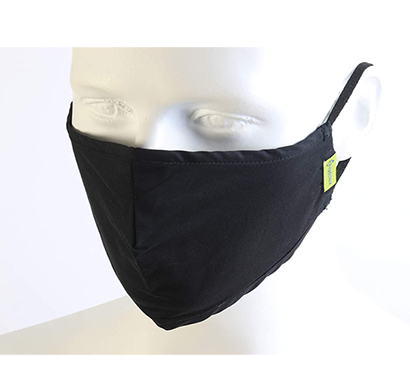 value cart new black cloth face mask for women & men, washable &reusable mask, (pack of 5)