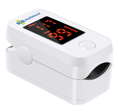 value cart fingertip pulse oximeter, multipurpose digital monitoring pulse meter rate & spo2, led digital display with batteries