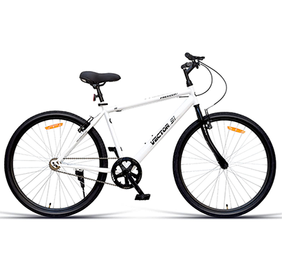 vector 91 freedom 26t white single speed hybrid cycle for men, 18 inches steel frame