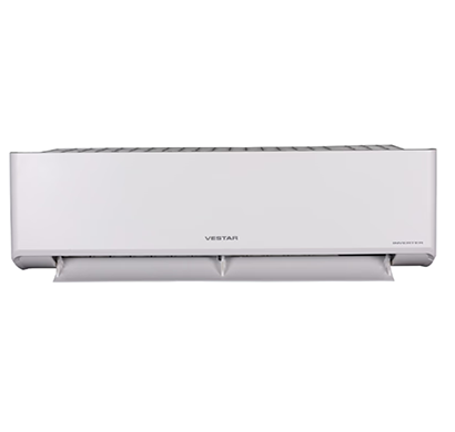 vestar 1.5 ton 3 star inverter split ac, copper coil with hidden display eco/power saving mode, white, 1 year warranty (vaskv183ikdg)