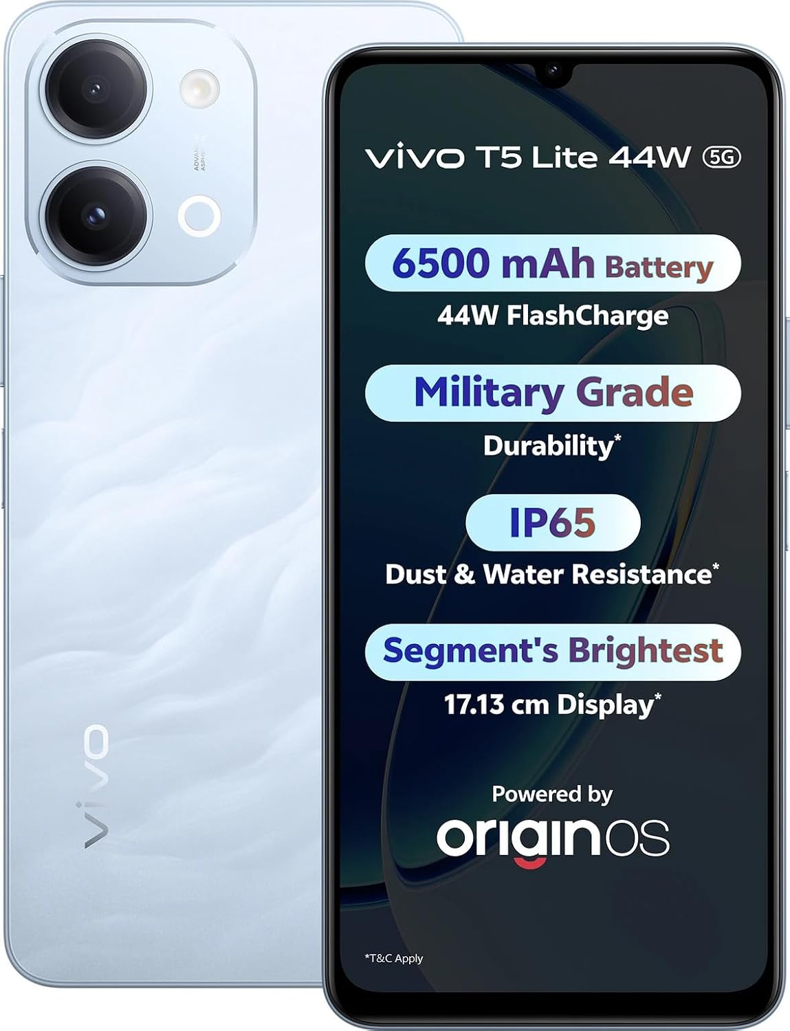 vivo t5 lite 5g (4gb ram , 64gb storage) mix colour
