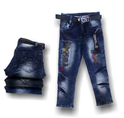 way 2 jeans kids for boys regular fit blue and black (5211)