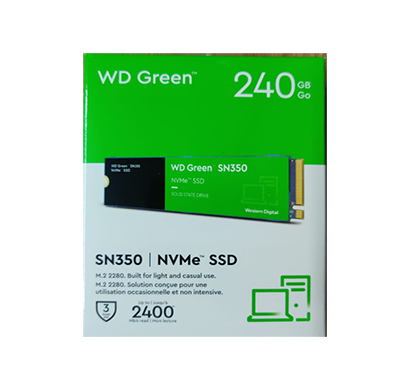 wd green nvme sn350 240 gb desktop, laptop internal solid state drive (wds240g2g0c)