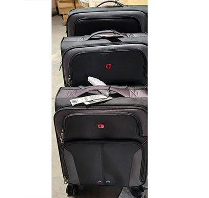 wenger (612327-x1) castic pro medium softside case, 65 litres suitcase (s.m.l),charcoal (3pc set)