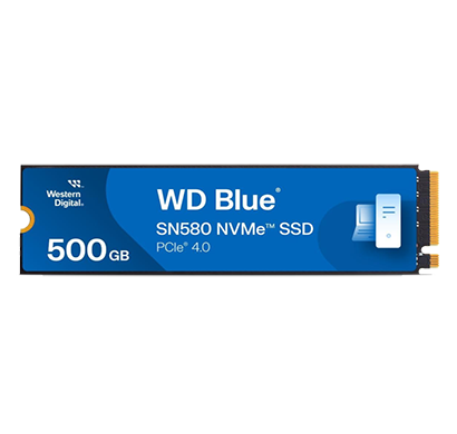 western digital wd blue sn580 pcie gen 4 nvme 500gb ssd internal storage