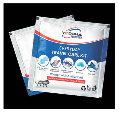 yoddha everyday travel care kit waterproof & antibacterial