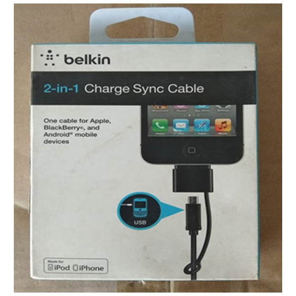 Belkin- 2 in 1 charge sync cable