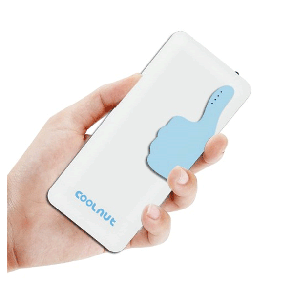COOLNUT 10000 mAh Power Bank for Mobile with 3- USB Ports - White