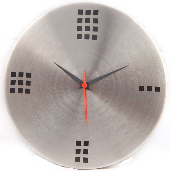 Cosmosgalaxy I2843 Dots Designer Stainless Steel Silver Round Wall Clock