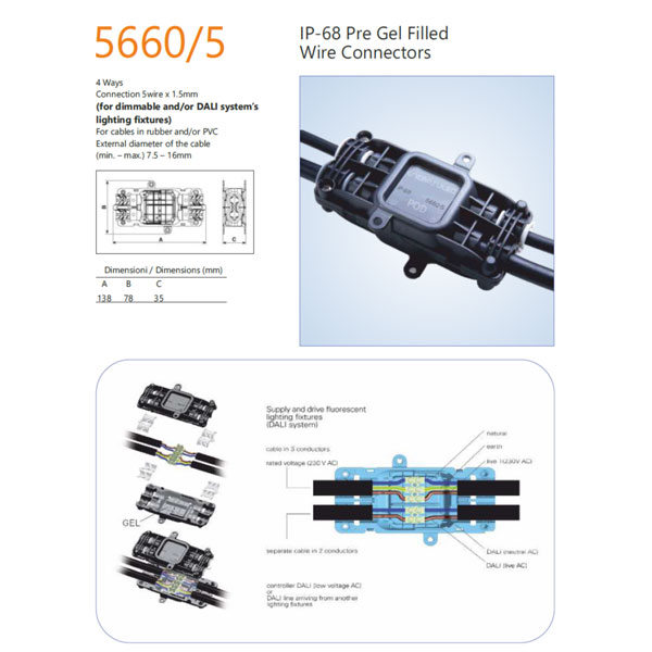 Encapsuled 5660.5 Pre Gel Filled Wire Connector