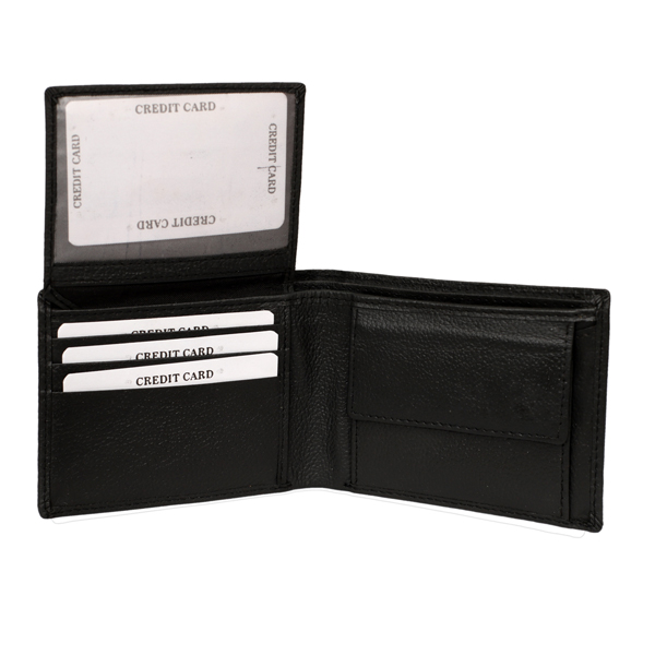 Fustaan Men Genuine PDM Leather Wallet (Black)