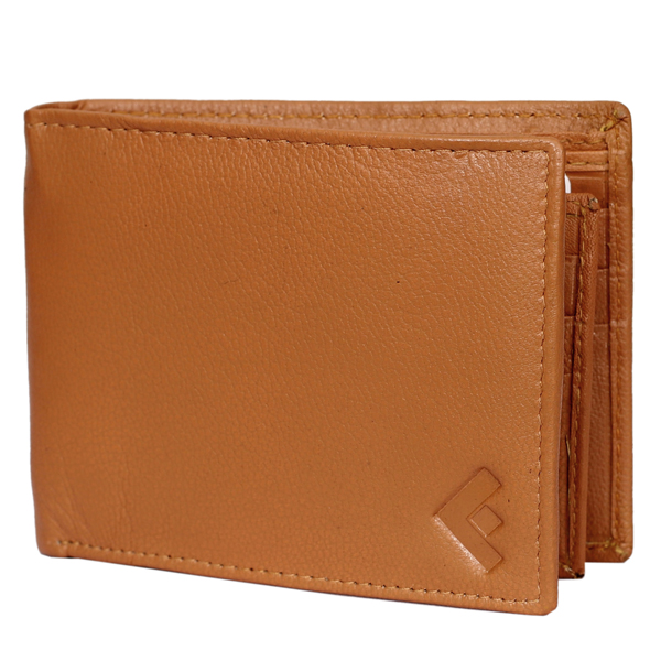 Fustaan Men Genuine Nappa Leather Men Wallet (Tan)