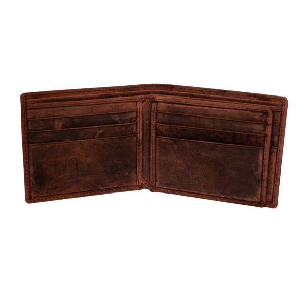 Fustaan Men Genuine Hunter Leather Men Wallet (Brown)