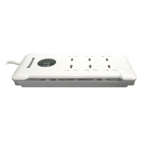 Honeywell HC000007 SRG-1.5M-WHT-6 6 Out Surge Protector with Master Switch