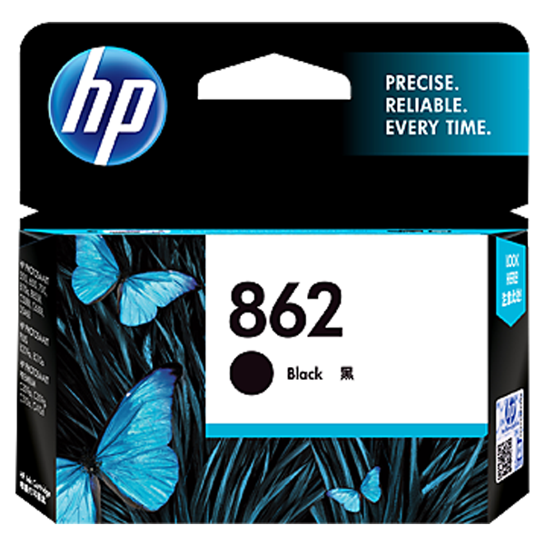 HP 862 Black Ink Cartridge - CB316ZZ, 1 Year Warranty