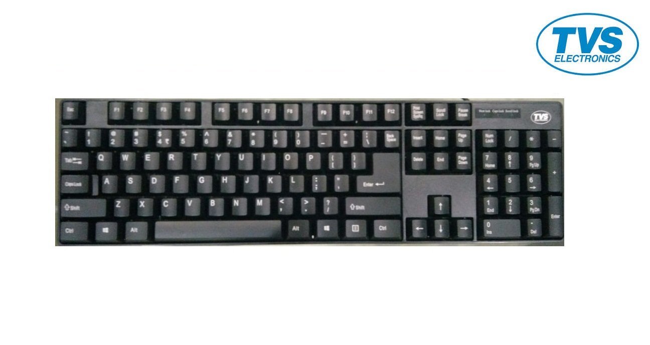 TVSE Keyboard Champ USB 107KEYS Bilingual Black