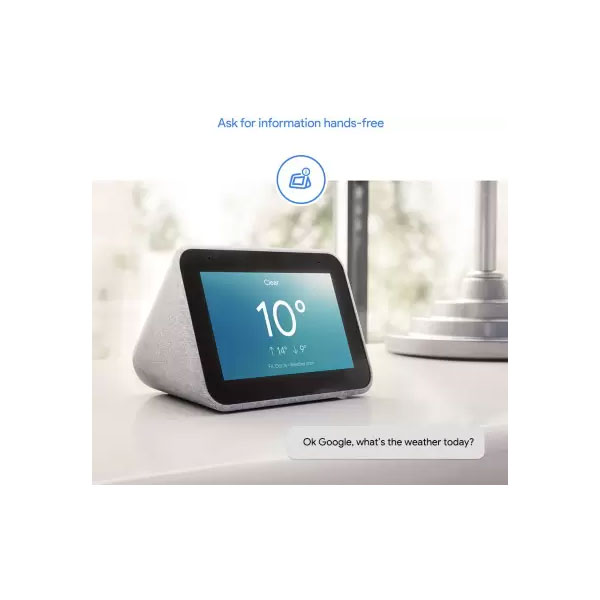 Lenovo Smart Clock (with Google Assistant),(Grey)