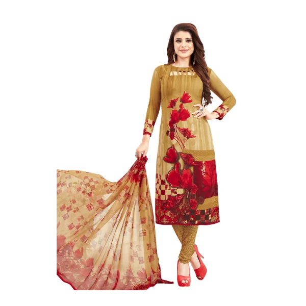 TENDISHA (2769) Synthetic Printed Unstitched Dress Material (Multi)