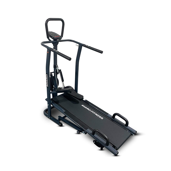 AGARO Rover Manual Treadmill Comes with Jogger Folding with 120 kgs max User Weight (Black)
