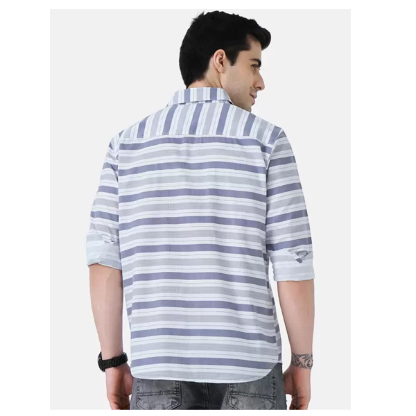 ALPHEUS (ALSH0822025) Men Regular Fit Striped Spread Collar Casual Shirt (Multicolor)