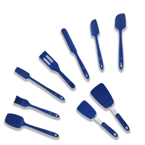 Amour Silicone Spatula Heat-Resistant Nonstick Baking Utensils, BPA Free (Blue color)