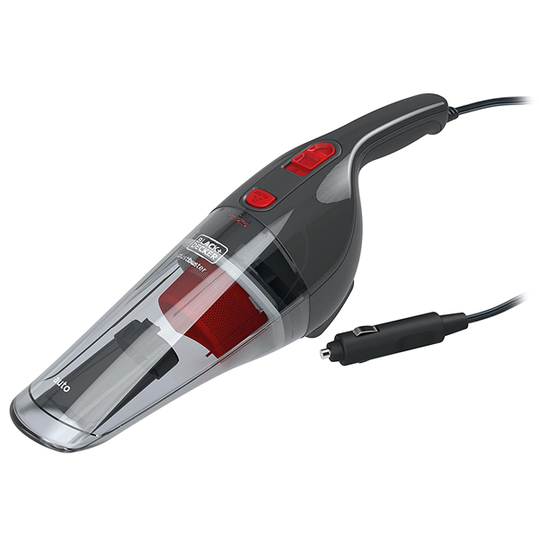 Black+Decker ( NV1210AV) 12VDC Powerful Vacuum Cleaner for Car ( Grey & Red)