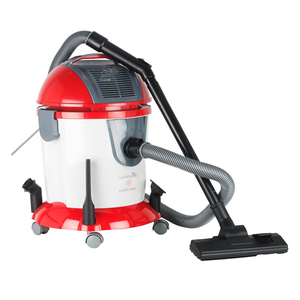 Black+Decker ( WV1400) 1800W 16L Dry Wet & Dry Vacuum Cleaner with Blower ( Red & Grey)