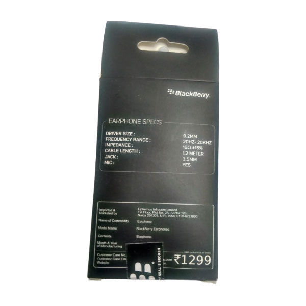 Blackberry earphones discount price in india