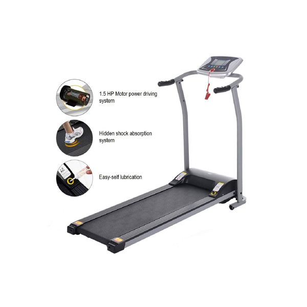 Cockatoo CTM-08 1.5 HP Peak DC Motorized Treadmill for Home, Max User Weight 90 Kg, Max Speed 10Km/Hr (DIY, Do It Yourself Installation)