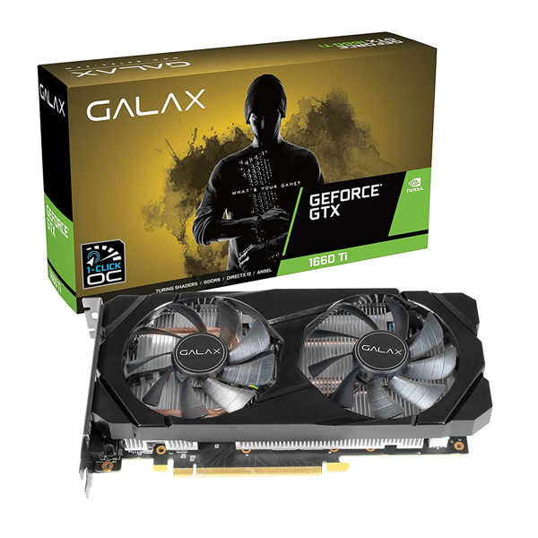 Galax GeForce GTX 1660 Ti 1-Click OC 6GB GDDR6 HDMI/ DVI-D Graphic Card