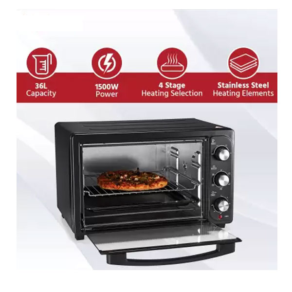 Lifelong ( LLOT36) 36L Oven Toaster Grill ( OTG) with Rotisserie ( Black)