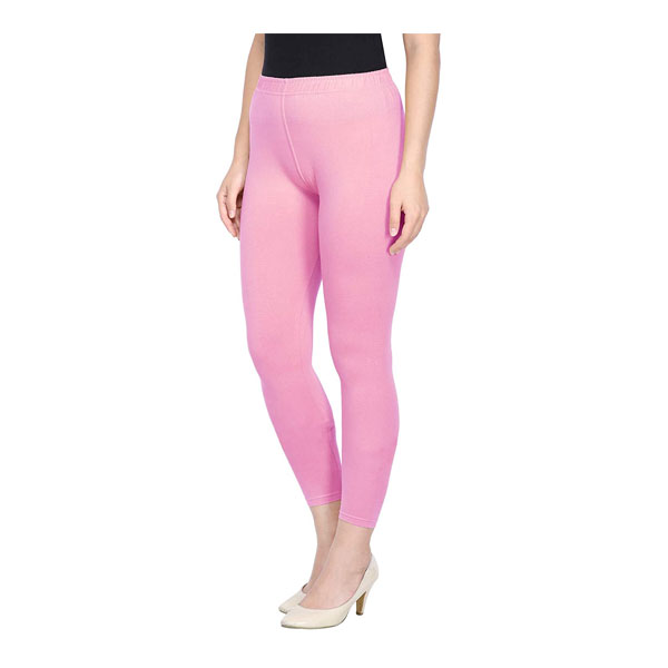 Wholesale Preppy Baby Pink Shiny Women's Leggings Manufacturer in USA, UK,  Canada