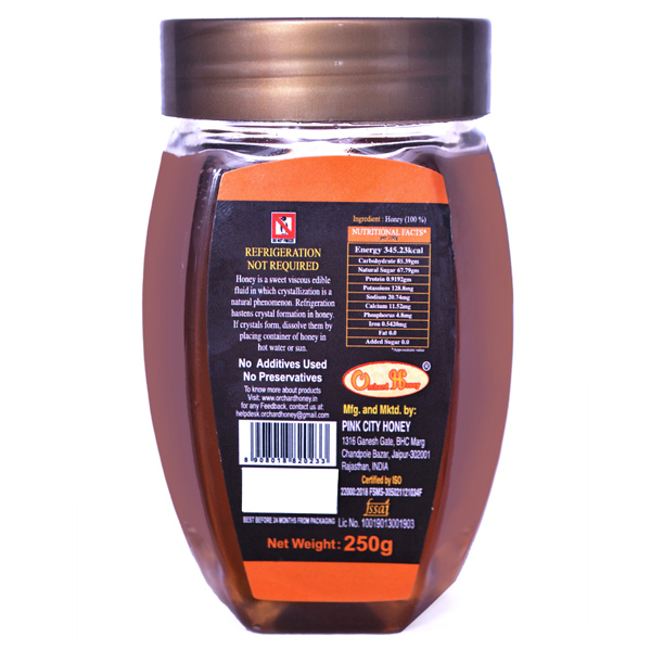 Orchard Honey,( Premium Quality)100% Pure & Natural (No Additives, No Preservatives) (250gm)