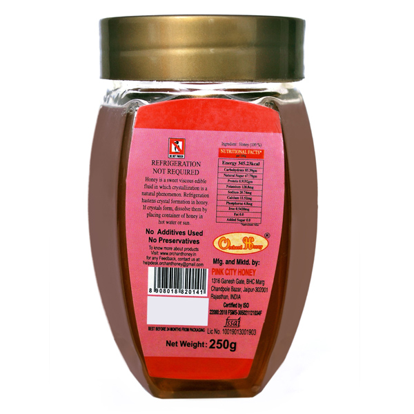 Orchard Honey,( Lichi Flora)100% Pure & Natural (No Additives, No Preservatives) (250gm)