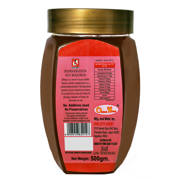 Orchard Honey,( Lichi Flora) 100% Pure & Natural (No Additives, No Preservatives) (500gm)