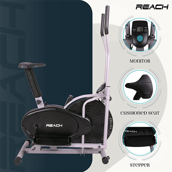 Reach Orbitrek/Orbitrack Exercise Cycle and Cross Trainer, Dual Trainer 2 in 1 Home Fitness Gym Equipment, Scientifically Designed for Complete Body