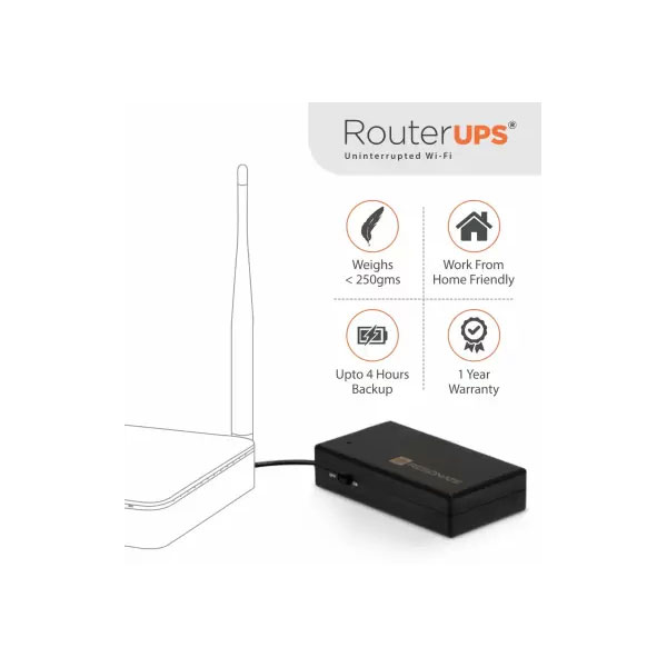 Resonate Router UPS CRU12V2A Power Backup for Router