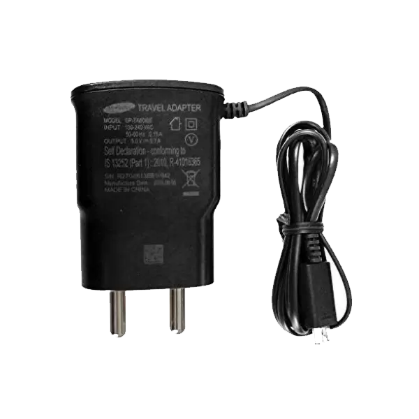 SAMSUNG 1 A Mobile Original EP-TA60IBEUGIN Charger (Black, Cable Included)