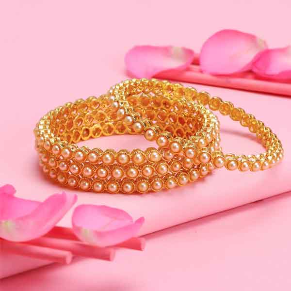 Sukkhi Shimmering Gold Plated Bangle For Women (B82854-2.6)