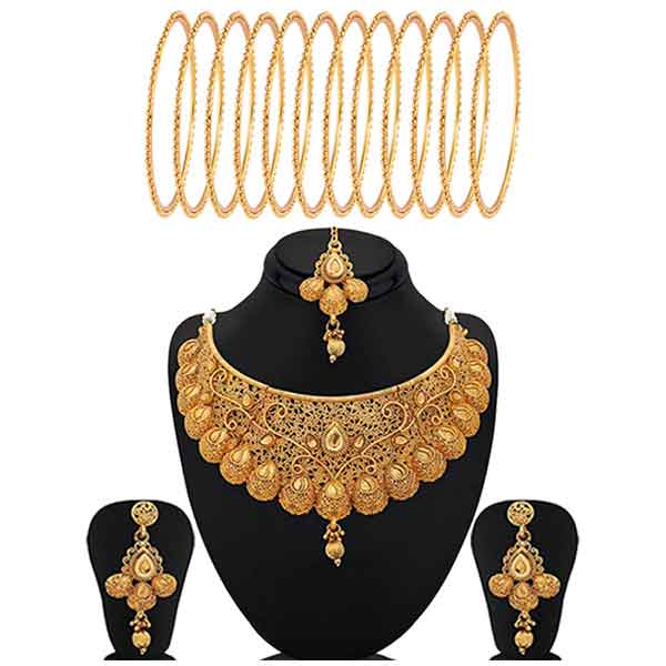 Sukkhi Classic Gold Plated Jewellery Combo For Women (CB72361GLDPM102017-2.4)