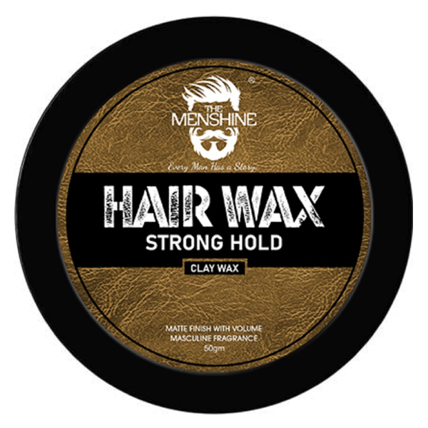 The MenShine Stronghold Clay Hair Wax For Men-50 Gms, Stylish Matte Finish With Volume, Masculine Fragrance, Non Sticky, Free Of Synthetic Polymers, Does Not Damage The Hair