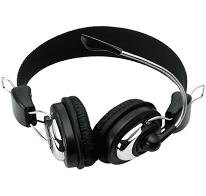 circle - concerto 201, multimedia headset with mic, over the ear, black, 1 year manufacturing warranty