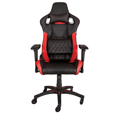 corsair t1 race gaming chair black/red
