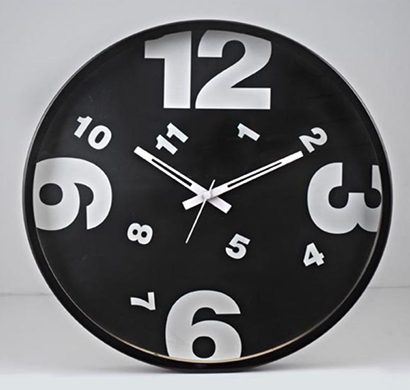 cosmosgalaxy i2281 round designer stainless steel and glass black micra wall clock