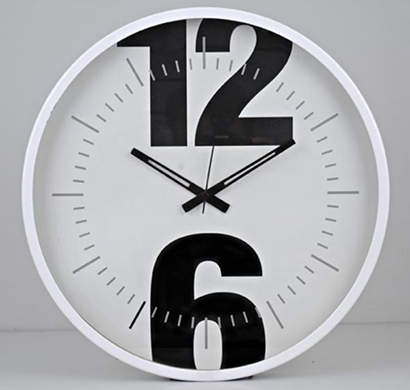 cosmosgalaxy i2282 round designer stainless steel and glass black rio wall clock