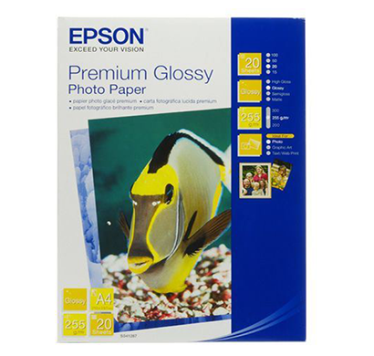epson- c13s041287, premium glossy, a4 photo paper, 1 year warranty