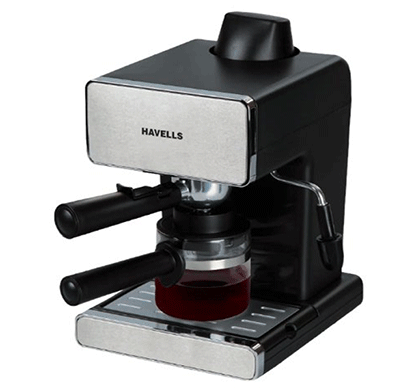 havells donato espresso 800-watt stainless steel coffee maker (black)