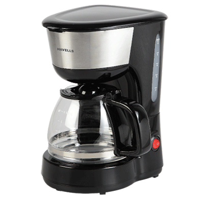 havells drip cafe n6 6 cup, 600w filter coffee maker black